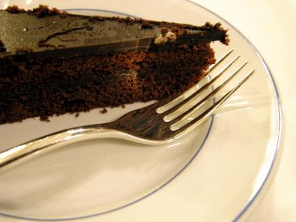 Piece of chocolate cake.