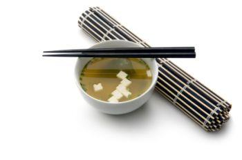 A bowl of miso soup.