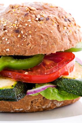 Thick veggie burger.