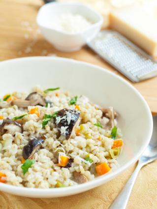 mushroom barley risotto
