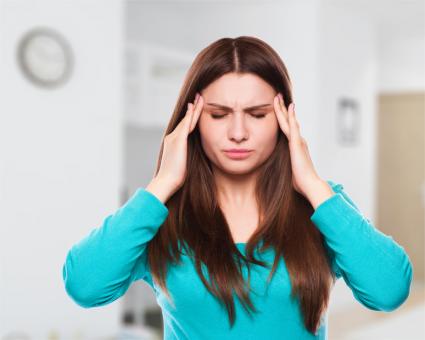 Woman with headache