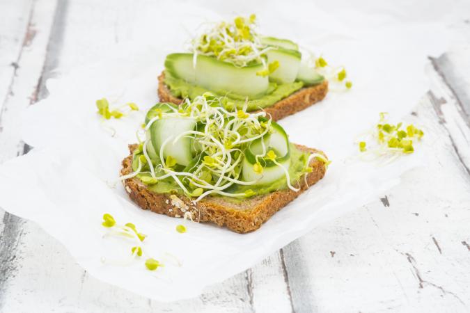 avocado and cucumber sandwich