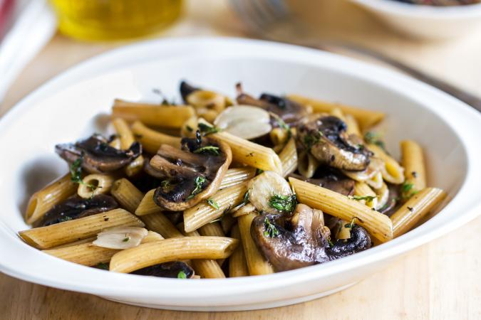 Mushroom pasta with Herb sauce