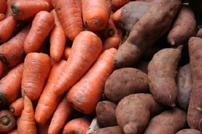 Carrots and sweet potatoes