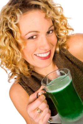 Woman Holding Green Beverage