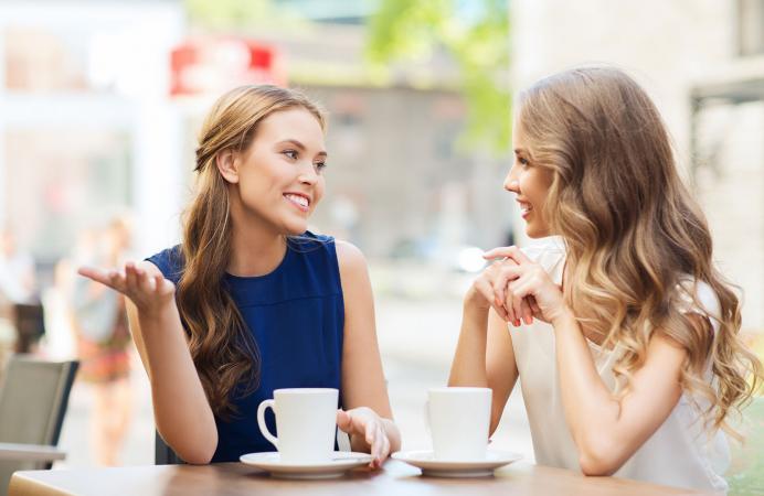 Friends drinking coffee