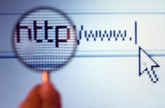 A magnifier over a search field on a web page