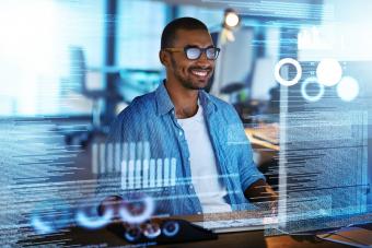 Man working on computer