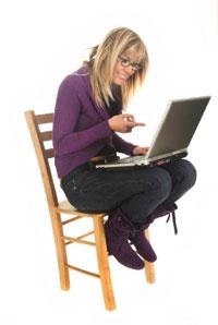 Woman Working with PHP