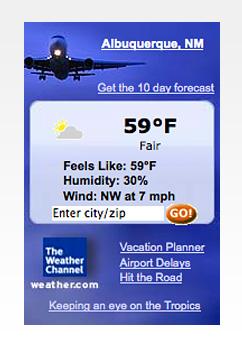 Weather Channel widget