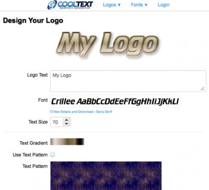 Cool Text logo creator
