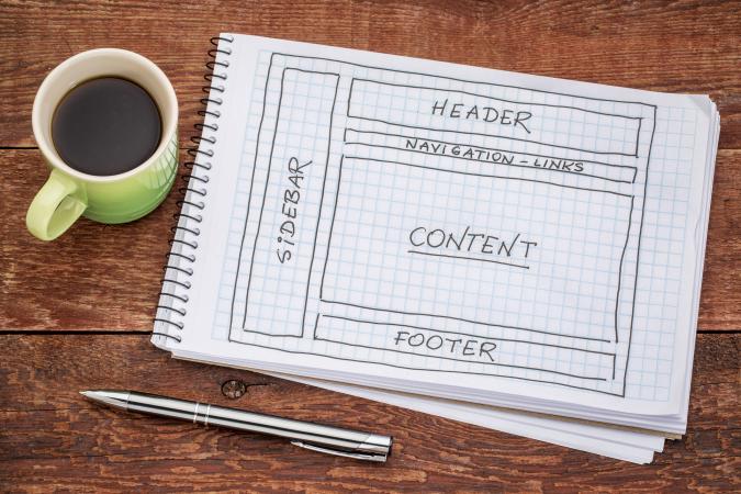 Designing website layout