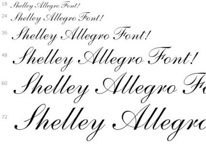 Shelley Allegro Free Fonts