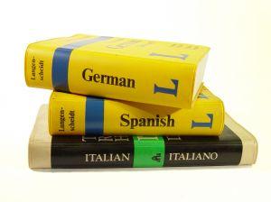 German, Spanish, and Italian language translation books