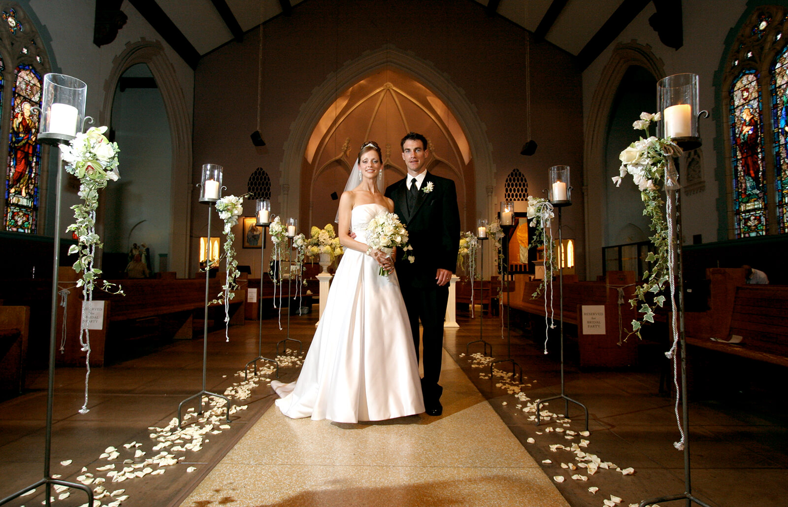 Simple Church Wedding Aisle Decorations Shelly Lighting