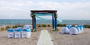 Location set up for a dreamy beach wedding