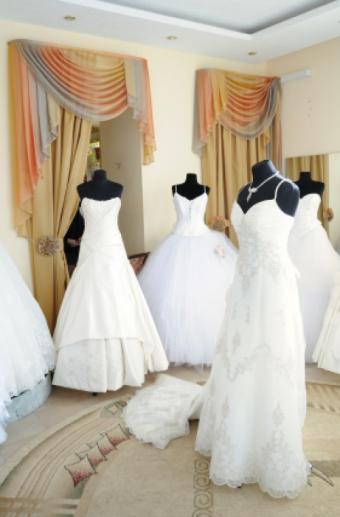 Wedding dress display