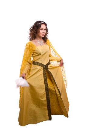 gold medieval style gown