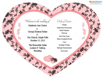 Free wedding program fan