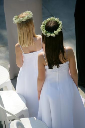 Flower girls with hair wreaths