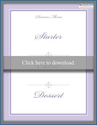 Click to download the lavender menu.