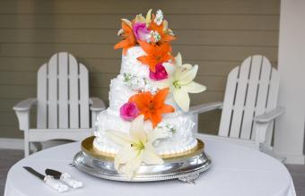 Wedding Cake With Flowers