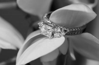 Photo of an art deco wedding ring