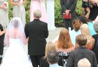 Image of appropriately dressed wedding guests