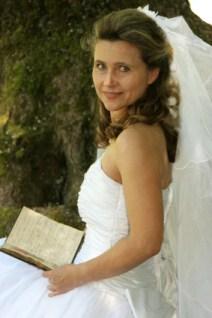 bride reading book