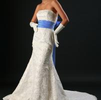 Wedding Dresses with Colored Sashes