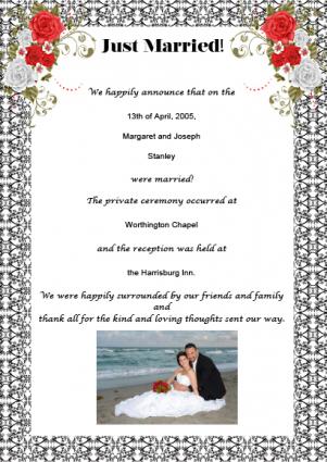 Free Printable Wedding Announcements LoveToKnow