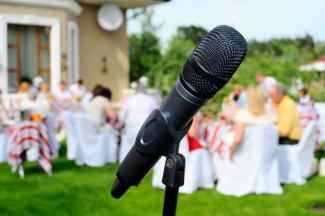 mic at wedding reception