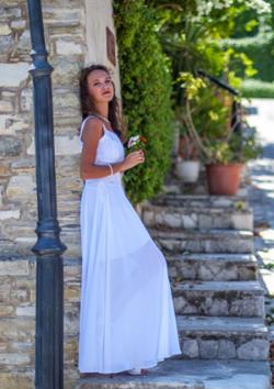 Woman in white wedding dress
