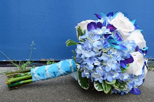 Bridal Bouquets Made From Hydrangeas Lovetoknow Wedding Bouquet In Blue