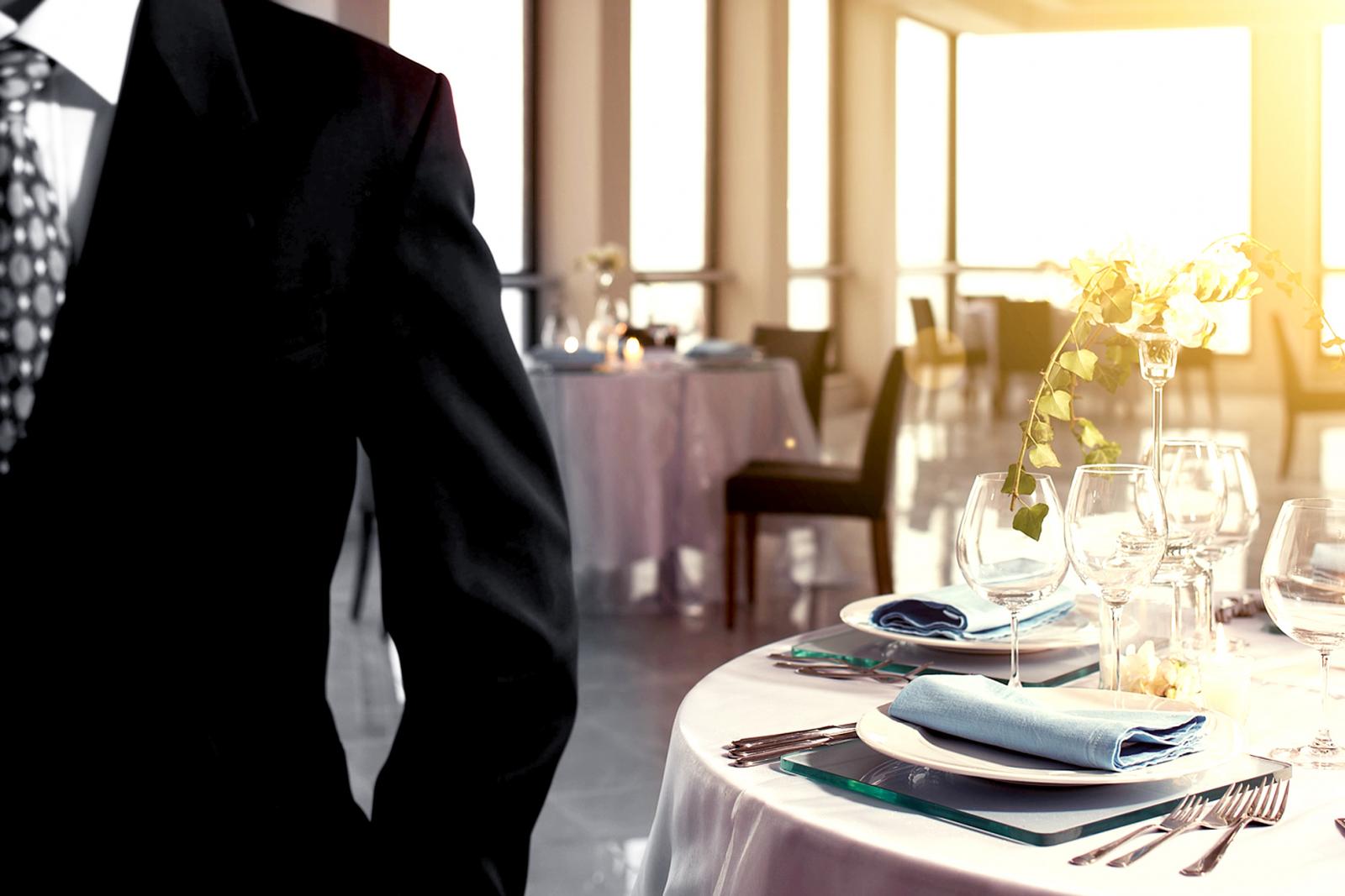 Wedding business table setting