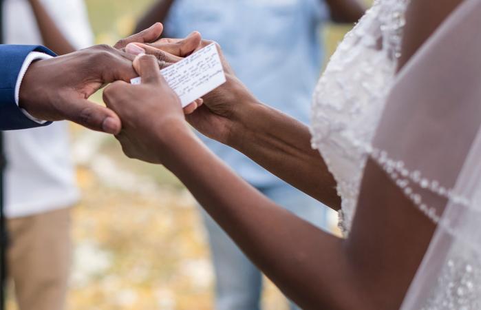 Couple Exchanging Vows