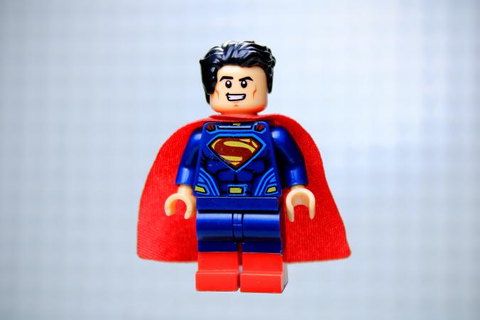 Lego superman cake topper