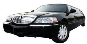 Classic black rental limousine