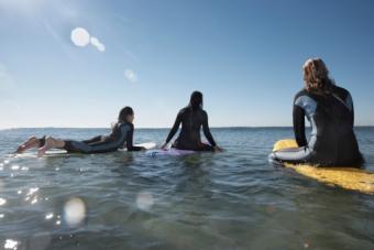 girls on surfboards