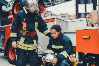 first responder getting emotional support