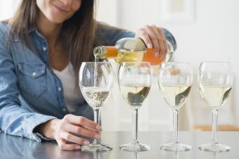 Side-by-side white wine tasting