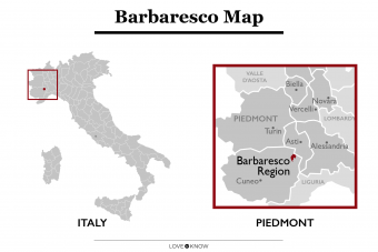 Barbaresco Region map