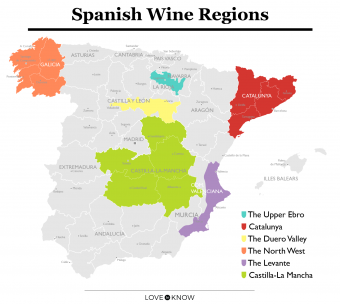 spanish wine regions map