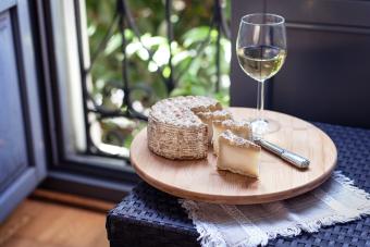 Cheese and a glass of white wine