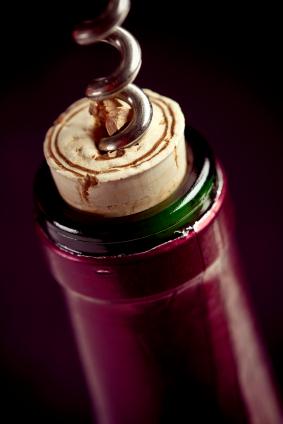 uncorking wine