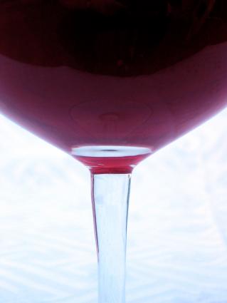 Red wine in a glass
