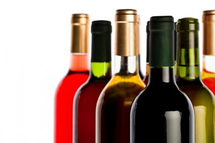 Assortment of wine bottles