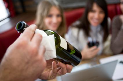 Wine bottle presentation