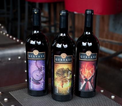 Gervasi Vineyard wine bottles