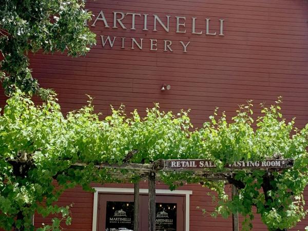 Front door of Martinelli Winery